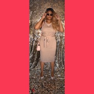 Blush halter neck dress